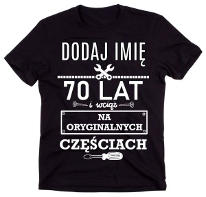 męska koszulka na 70 urodziny z imieniem 