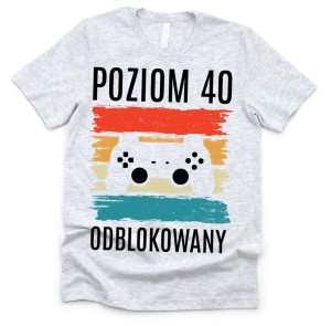 Męska Koszulka na 40 poziom 40 odblokowany 
