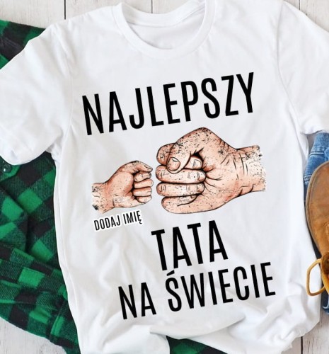Koszulka najlepszy tata na świecie z 1 dzieckiem