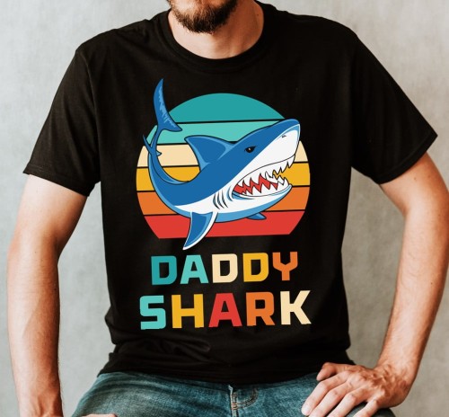 męska koszulka dla taty daddy shark bn.jpg