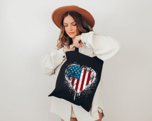 czarna torba bawełniana na zakupy serce usa n.jpg