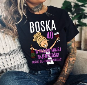 koszulka damska na 40-stke boska 40 blond 