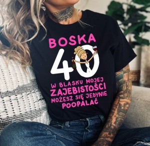 koszulka damska na 40-stke boska 40 blondynka 