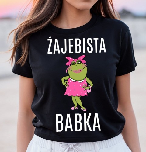 FAJNA KOSZULKA NA PREZENT DLA KOLEŻANKI ŻAJEBISTA BABKA C.jpg