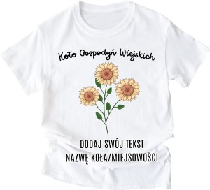 Koszulki na dożynki dla koła gospodyń wiejskich ze słonecznikami 