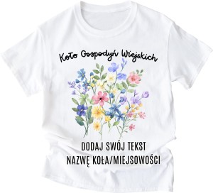 Koszulki na dożynki dla koła gospodyń wiejskich z polnymi kwiatami 