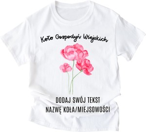 Koszulki na dożynki dla koła gospodyń wiejskich z kwiatami