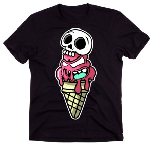 męska czarna koszulka z nadrukiem