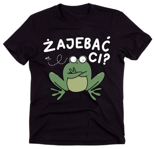 śmieszna męska koszulka z żabą.jpg