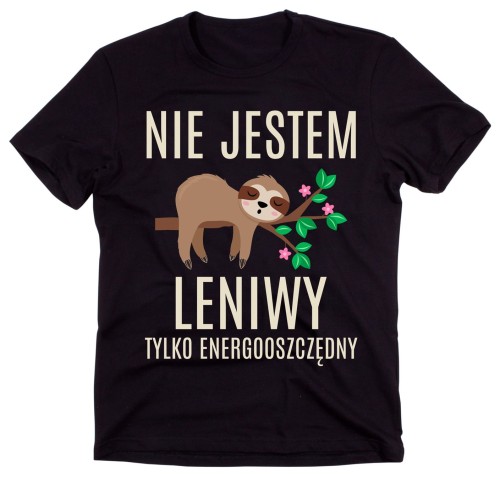 ŚMIESZNA MĘSKA KOSZULKA NIE JESTEM LENIWY.jpg
