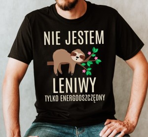 NIE JESTEM LENIWY KOSZULKA MĘSKA.jpg