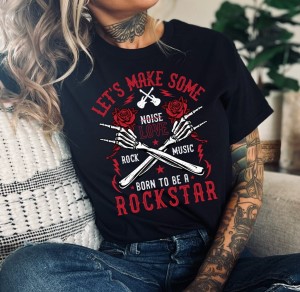 damska ksozulka rock and roll - damska koszulka rockowa c.jpg