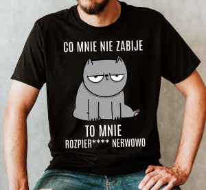 ŚMIESZNA MĘSKA KOSZULKA CO MNIE NIE ZABIJE Z V.jpg