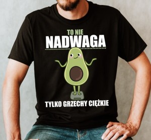 śmieszna koszulka to nie nadwaga b.jpg