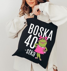 torba na 40 urodziny boska 40-stka z żabą.jpg