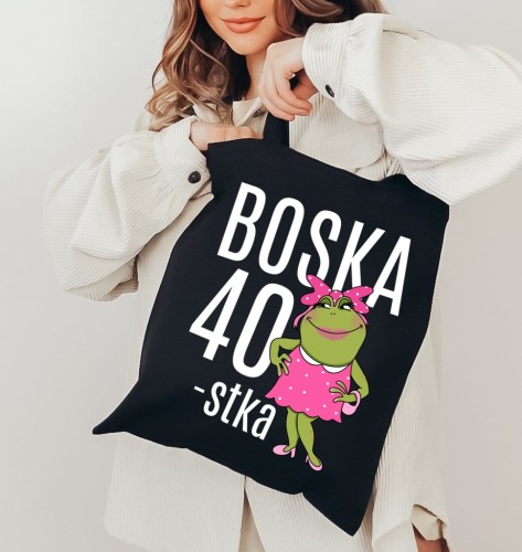 torba na 40 urodziny boska 40-stka z żabą.jpg