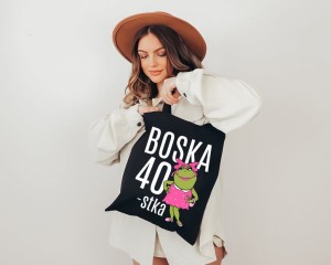 torba na 40 urodziny boska 40-stka z żabą b.jpg