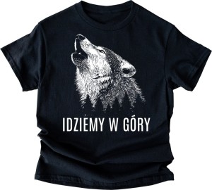 KOSZULKA DAMSKA IDZIEMY W GÓRY Z WILKIEM N.jpg