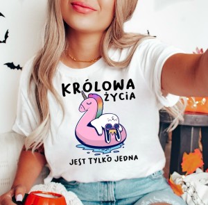 fajna koszulka na imieniny dla koleżanki - królowa żytcia jest tylko jedna b.JPG
