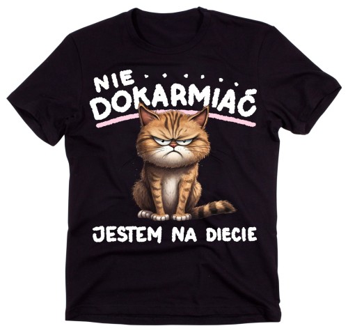 męska koszulka nie dokarmiać jestem na diecie.jpg