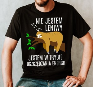 ŚMIESZNA MĘSKA KOSZULKA NIE JESTEM LENIWY.jpg