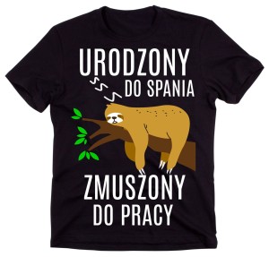 ŚMIESZNA MĘSKA KOSZULKA Z LENIWCEM.jpg