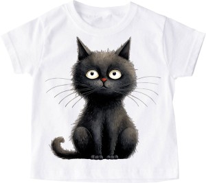 Koszulka z kotem dla dziewczynki 