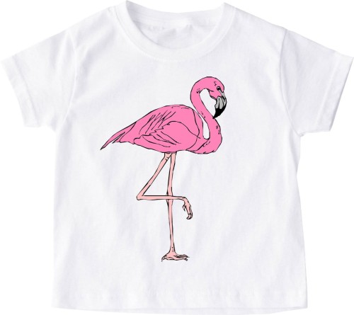koszulka dla dziewczynki z flamingiem biała.jpg