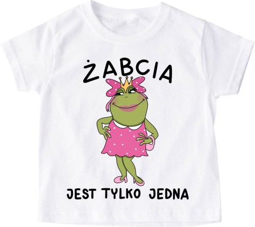 KOSZULKA DLA dziewczynki z napisem żabcia jest tlyko jedna.jpg