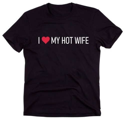 Koszulka dla męża na walentynki I LOVE MY HOT wife