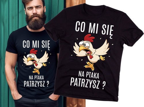 FAJNA Koszulka dla chłopaka Z PTAKIEM