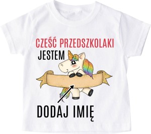 Koszulka dla przedszkolaka do przedszkola z imieniem 