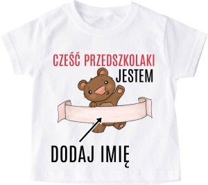 Koszulka dla przedszkolaka do przedszkola z imieniem