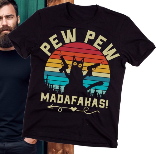 śmieszna męska koszulka pew pewe v.jpg