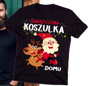 MĘSKA KOSZULKA ŚWIĄTECZNA KOSZULKA PO DOMU N.jpg