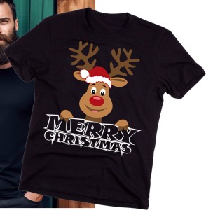 męska koszulka z reniferem na mikołajki.jpg