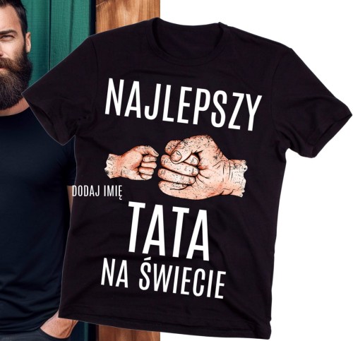 Koszulka dla taty na święta pod choinkę - z imieniem 1 dziecka