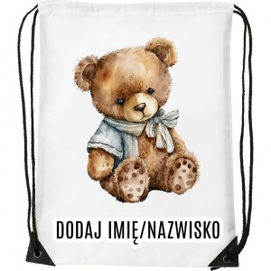 Worek na buty z imieniem do przedszkola szkoły żłobka MIŚ