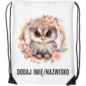 Worek na buty z imieniem do przedszkola szkoły WOREKD