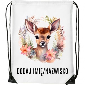 Worek na buty z imieniem do przedszkola szkoły WOREKH