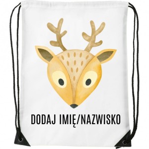 Worek na buty z imieniem do przedszkola szkoły TWARZ16