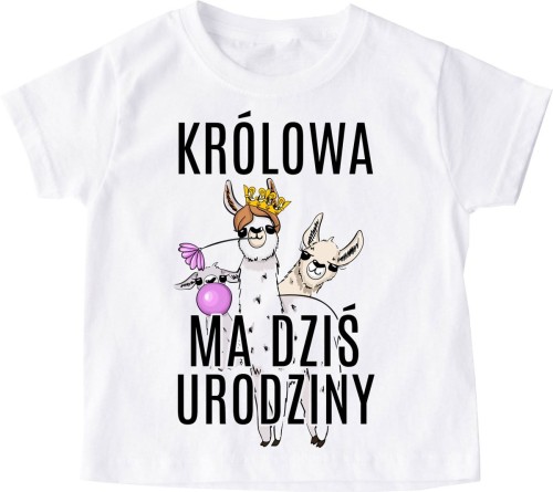 koszulka dla dziewczynki na urodziny królowa ma dziś urodziny.jpg
