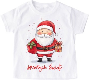 Świąteczna dziecięca koszulka santa103