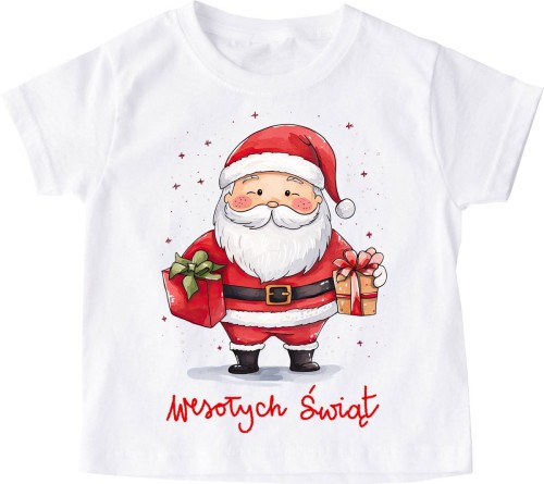 Świąteczna dziecięca koszulka santa103