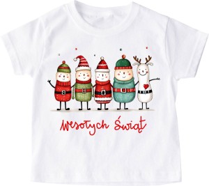Świąteczna dziecięca koszulka santa104
