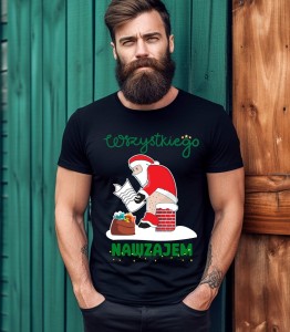śmieszna męska koszulka na święta b n B.jpg