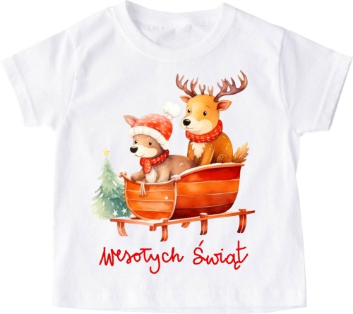 Świąteczna dziecięca koszulka santa125