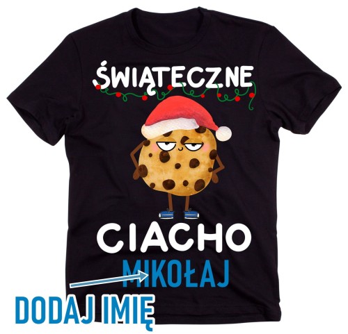 Koszulki dla kolegów z pracy z imieniem - świąteczne ciacho z imieniem
