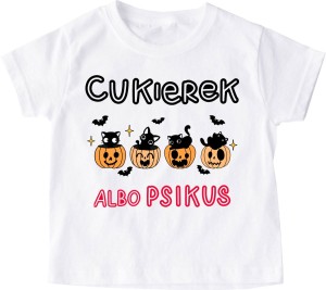 Koszulka na halloween dla dziecka  cukierek albo psikus