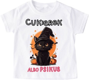 Koszulka na halloween dla dziecka  cukierek albo psikus